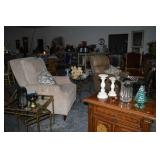 Leather Reclincer and upholstered Recliner