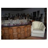 TV Stand Buffet Leather Chair