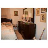 Magahony dresser lamps