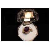 10 and 14 K Rings Lab Sapphire