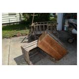 gOAT OR hAY OR fEEDER WAGON Antique wood boxes