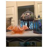 Leaded glass carnival glass