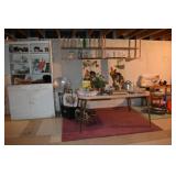 Vintage table and dishware, Cabinet