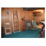 Ladder, Vintag e metal chair