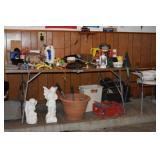 Statues and hand tools