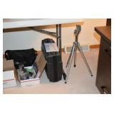 Tripod and video camera