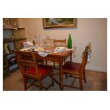 Vintage Table Chairs Dishes