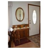 Antique Table and Glass FIsh More