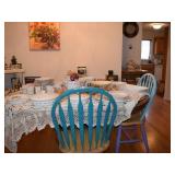 Oak Table Chairs Dishes