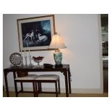 ORiental Table, Lamp and Benches