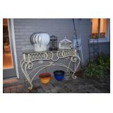 Metal Glass Side wall table