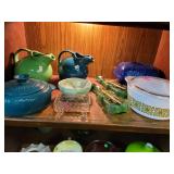 Hull Ball Pitchers with Ice Lip/ Pyrex/ Hanging Scroll Vase & More