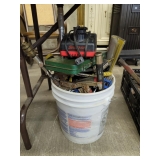 Bucket of tools/ Bluepoint air gauge