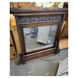 Antique Carved Wood Mirror