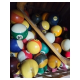 Milk Crate of Pool Balls