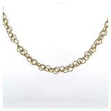 Buccellati 18K Solid Yellow Gold Hawaii 18" Necklace Interlocking Hoops 24.8 gr  https://www.liveauc