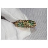 TSAVORITE RING 14K GOLD SAPPHIRE LeVian 2.56ctw  https://www.liveauctioneers.com/item/147048291_tsav