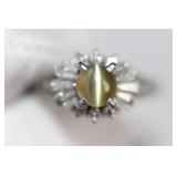RING DIAMOND CHRYSOBERYL NATURAL PLATINUM 1.32ct  https://www.rubylane.com/item/735588-LD-630/14K-Op