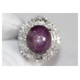 STAR RUBY RING DIAMOND PLATINUM R10.22ct D1.00ct  https://www.liveauctioneers.com/item/147048318_sta