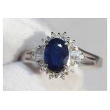 SAPPHIRE RING DIAMOND PLATINUM S1.11ct D.21ct   https://www.liveauctioneers.com/item/147048316_sapph