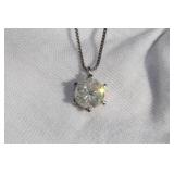 DIAMOND PENDANT NECKLACE PLATINUM NATURAL 1.021CT  https://www.liveauctioneers.com/item/147048319_di