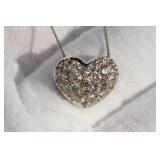 DIAMOND HEART PENDANT NECKLACE 18K GOLD D1.00ctw  https://www.liveauctioneers.com/item/147048320_dia