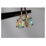 OPAL EARRINGS 14K GOLD NATURAL AUSTRALIAN CRYSTAL  https://www.liveauctioneers.com/item/147048338_op