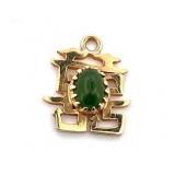 10K GOLD JADE PENDANT