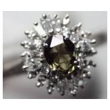 ALEXANDRITE DIAMOND PLATINUM RING