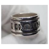 TIFFANY&CO STERLING SILVER ATLAS ROMAN NUMERAL RING