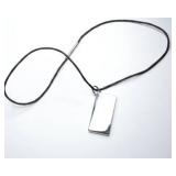HERMES DOG TAG NECKLACE