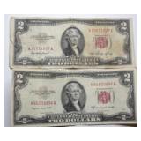 RED SEAL 2 DOLLAR BILLS
