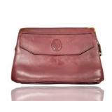 CARTIER RED LEATHER CLUTCH PURSE