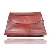 CARTIER RED LEATHER CLUTCH PURSE