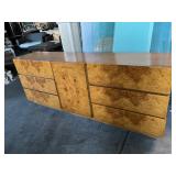 Burled wood credenza 