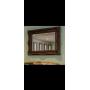 Faux wood large wall mirror