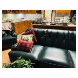 Hancock & Moore Hunter Green leather sofa