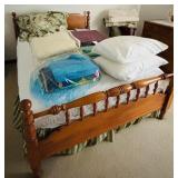 Full Maple Bed with mattress set 