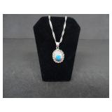 925 Pendant & Chain - Turquoise Stone 