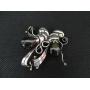 Sterling Brooch Obsidian - Piedra Y Plata Martinez 