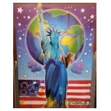 ORIGINAL PETER MAX PEACE ON EARTH with COA 