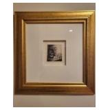 REMBRANDT Van Rijn CHRIST AND THE WOMAN OF SAMARIA: Among Ruins etching