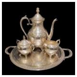 Rogers 4-piece silver plated tea set