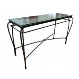 Metal and glass top console table/side table