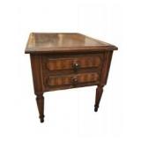 Antique solid wood single drawer table