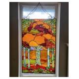 Chloe Lighting Autumn Tiffany-Style Vertical Stained Glass Window Panel