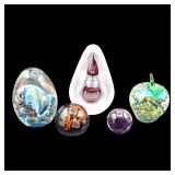 Rollin Karg Murano Style Bubble Paperweight (Est. $100-600) and Glass Eye Studio Artist Signed Paperweights