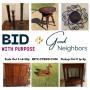 Bid with Purpose Good Neighbors online sale Ends Oct 5