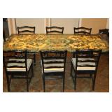 Inlaid Marble table & Chairs