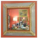 pair of rustic metal mirror